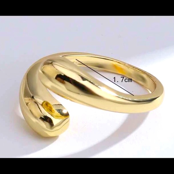 18K Gold Plated Hug Ring - Picture 4 of 6
